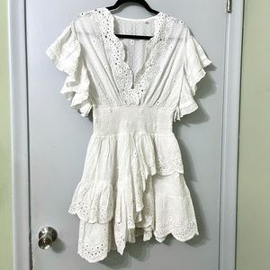❌SOLD❌ NWOT | Neiman Marcus White Boho Lace Dress | Size S